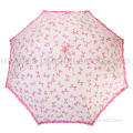 Girl Cute Frill Auto Open Kids Umbrella